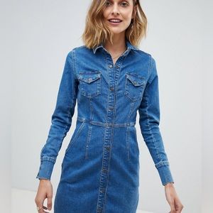 Free People Dynomite denim shirt dress